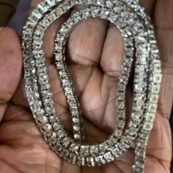 Tennis Necklace Iced-Out CZ’s - Picture 4 of 4